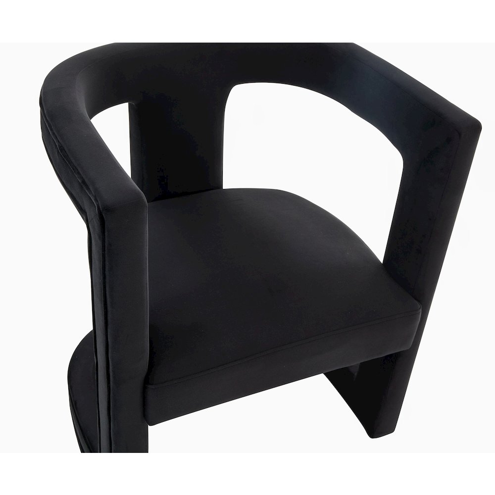 Modrest Kendra - Modern Black Fabric Accent Chair. Picture 5