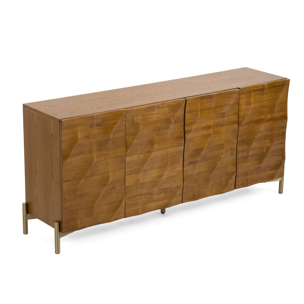 Modrest Killeen - Modern Gold + Walnut Buffet. Picture 2