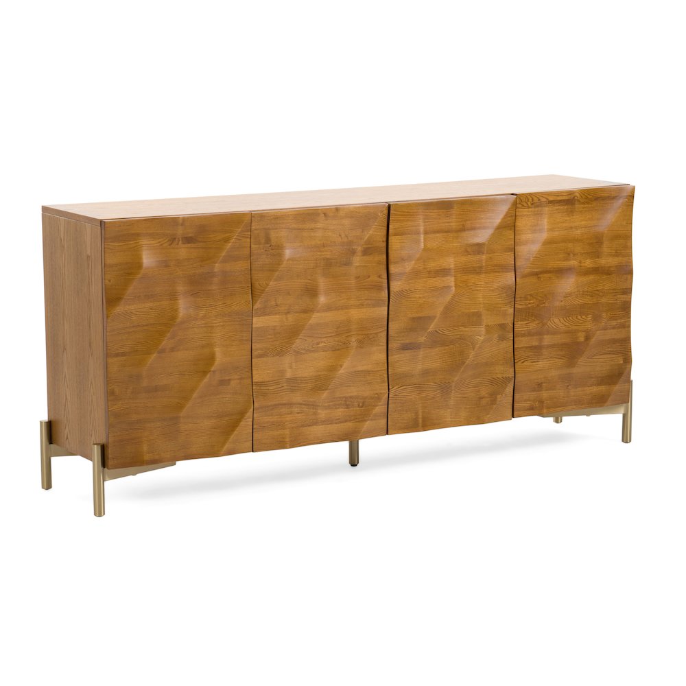 Modrest Killeen - Modern Gold + Walnut Buffet. Picture 4