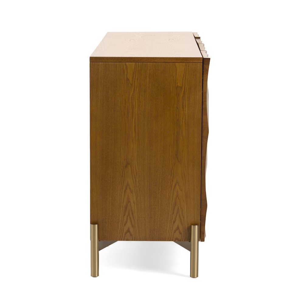 Modrest Killeen - Modern Gold + Walnut Buffet. Picture 5