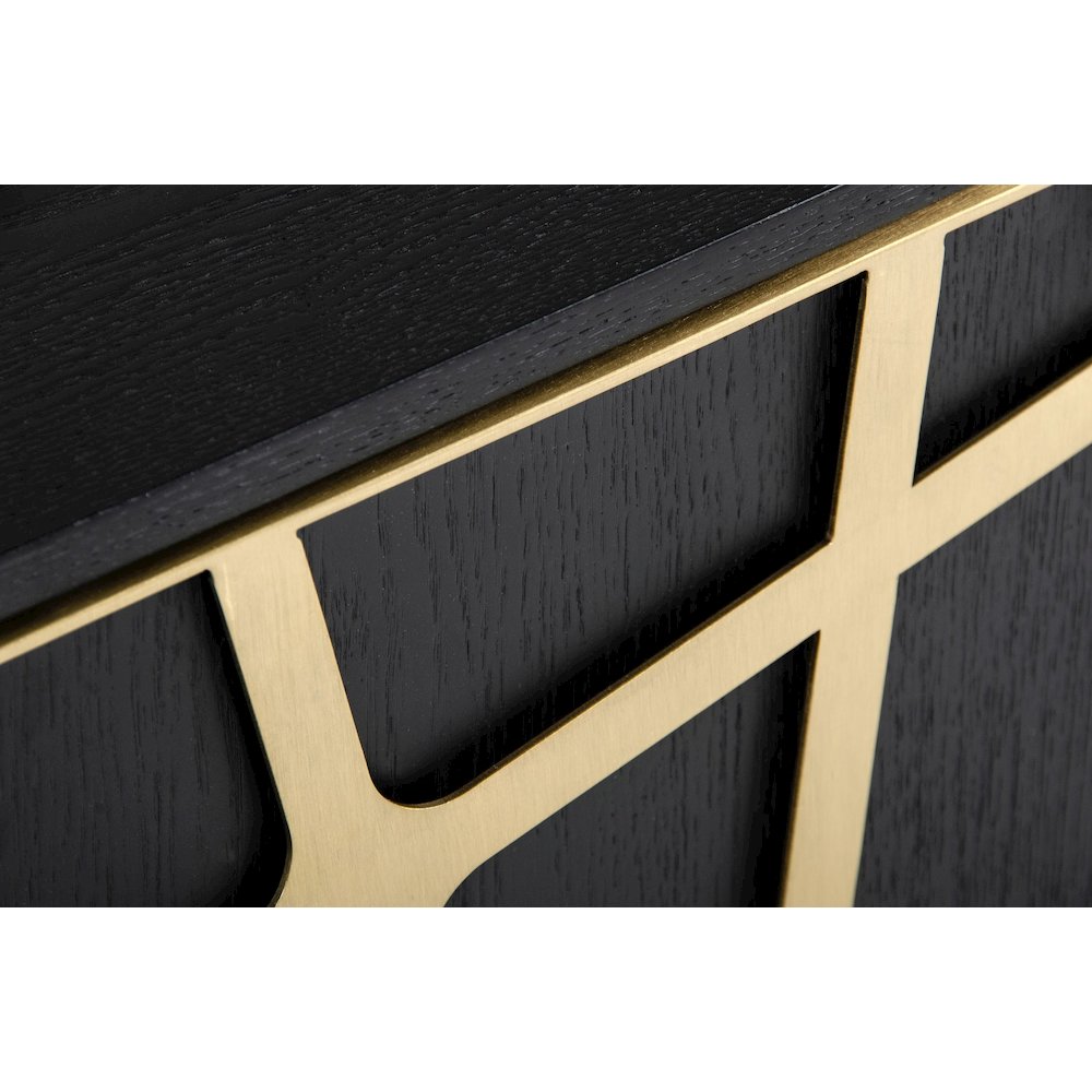 Modrest Kilson - Modern Black Oak & Champagne Gold Buffet. Picture 4