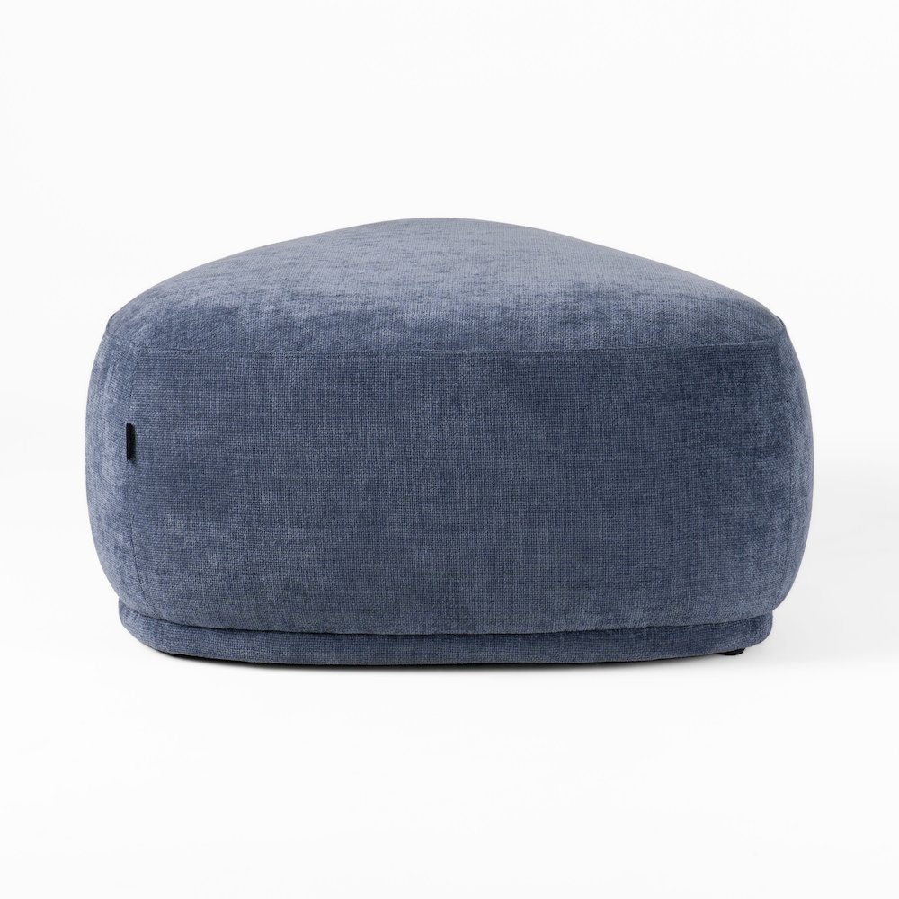 Divani Casa Kinsey - Modern Blue Large River Rock Ottoman. Picture 4