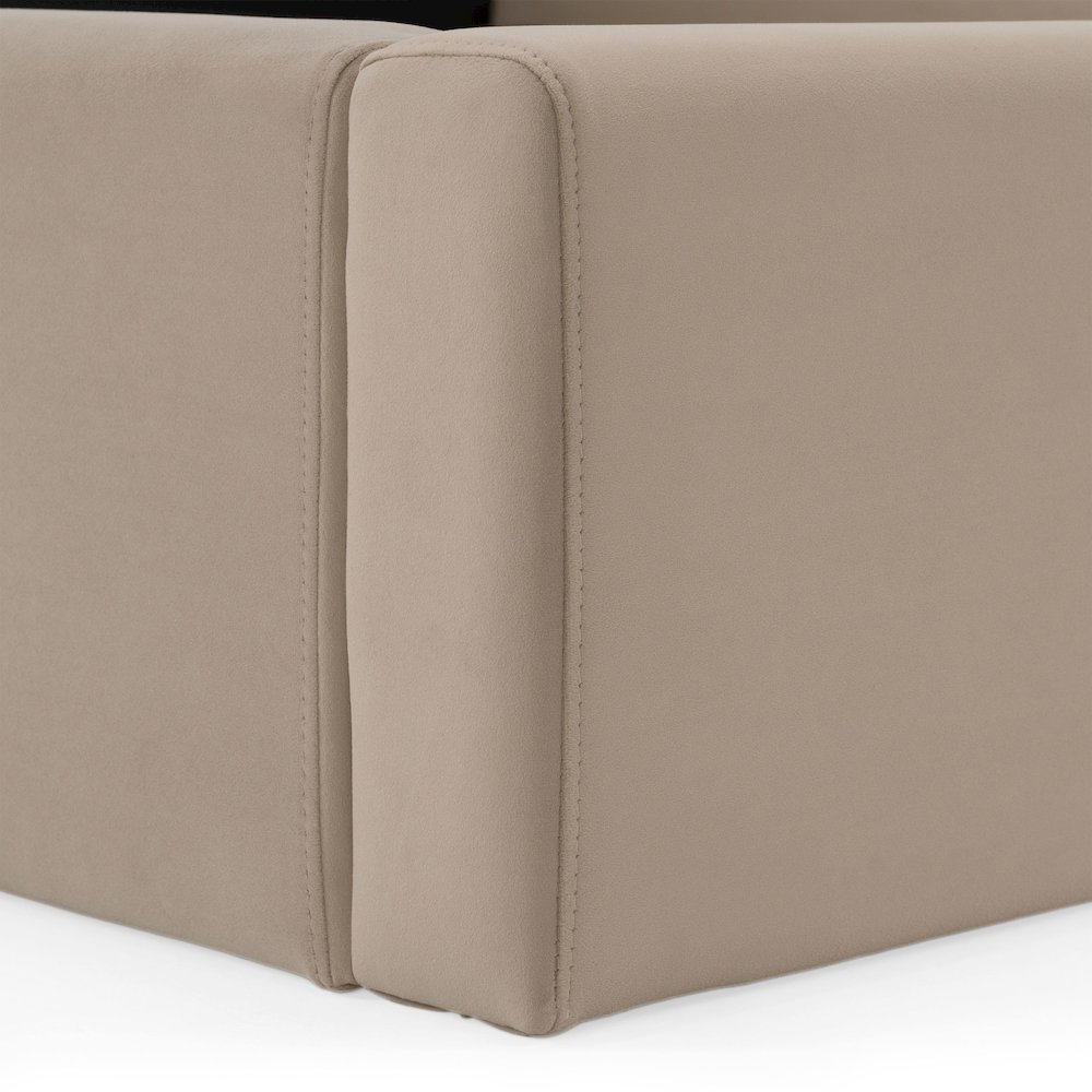 Kiro - Modern Tan Fabric Eastern King Bed. Picture 5