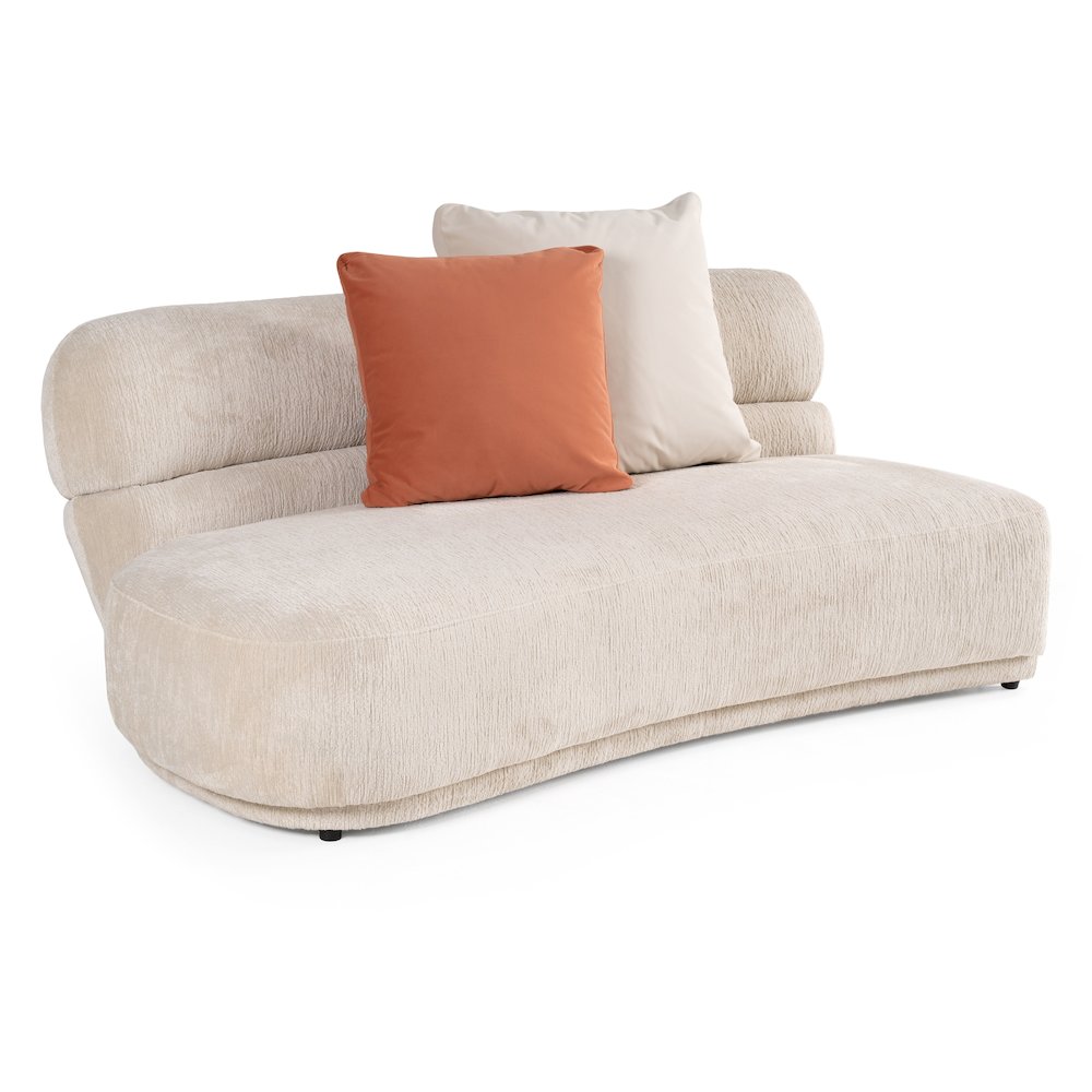 Divani Casa Knight - Modern Beige Fabric Curved Sectional. Picture 9