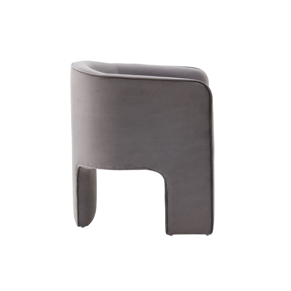 Modrest Kyle Modern Dark Grey Accent Chair. Picture 3