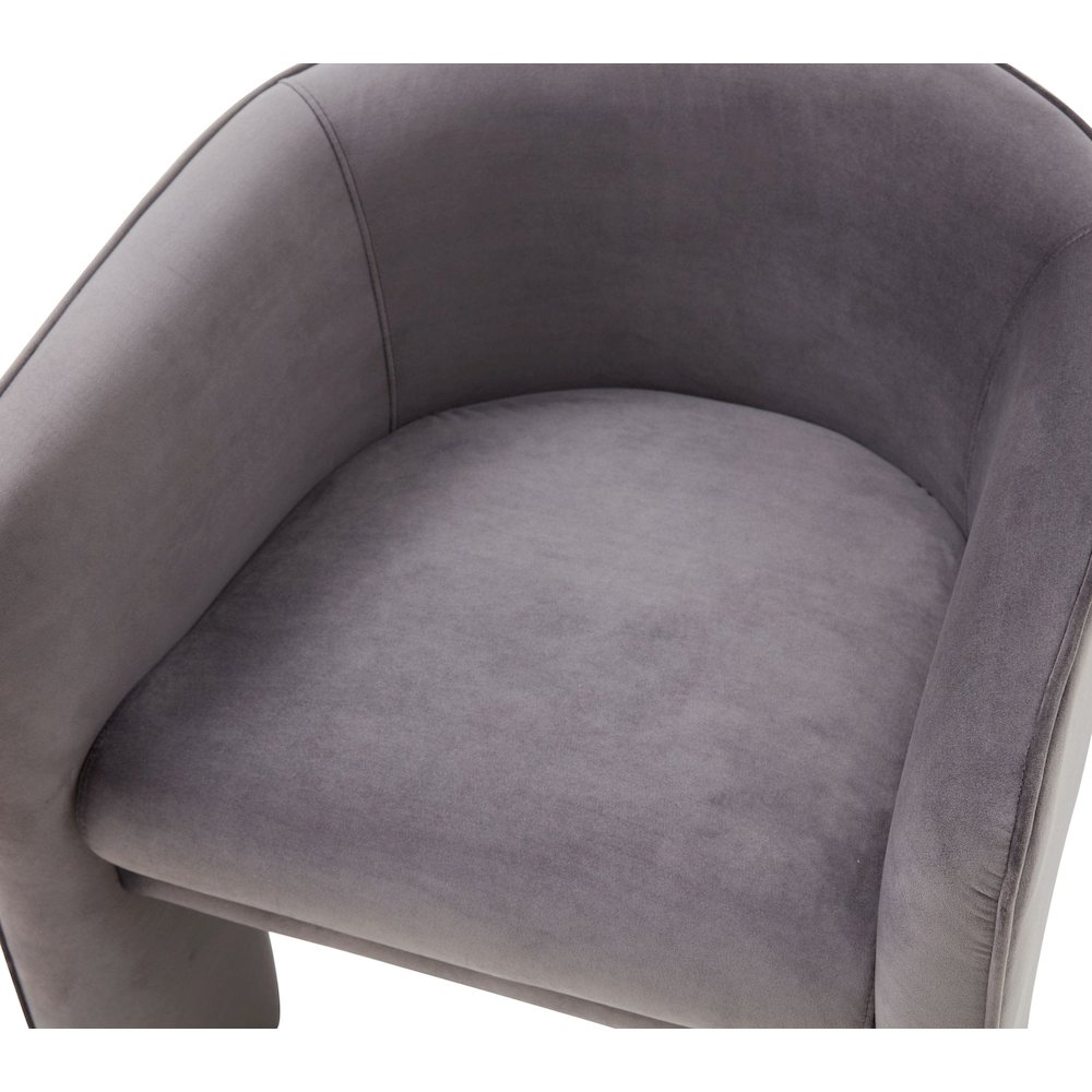 Modrest Kyle Modern Dark Grey Accent Chair. Picture 5