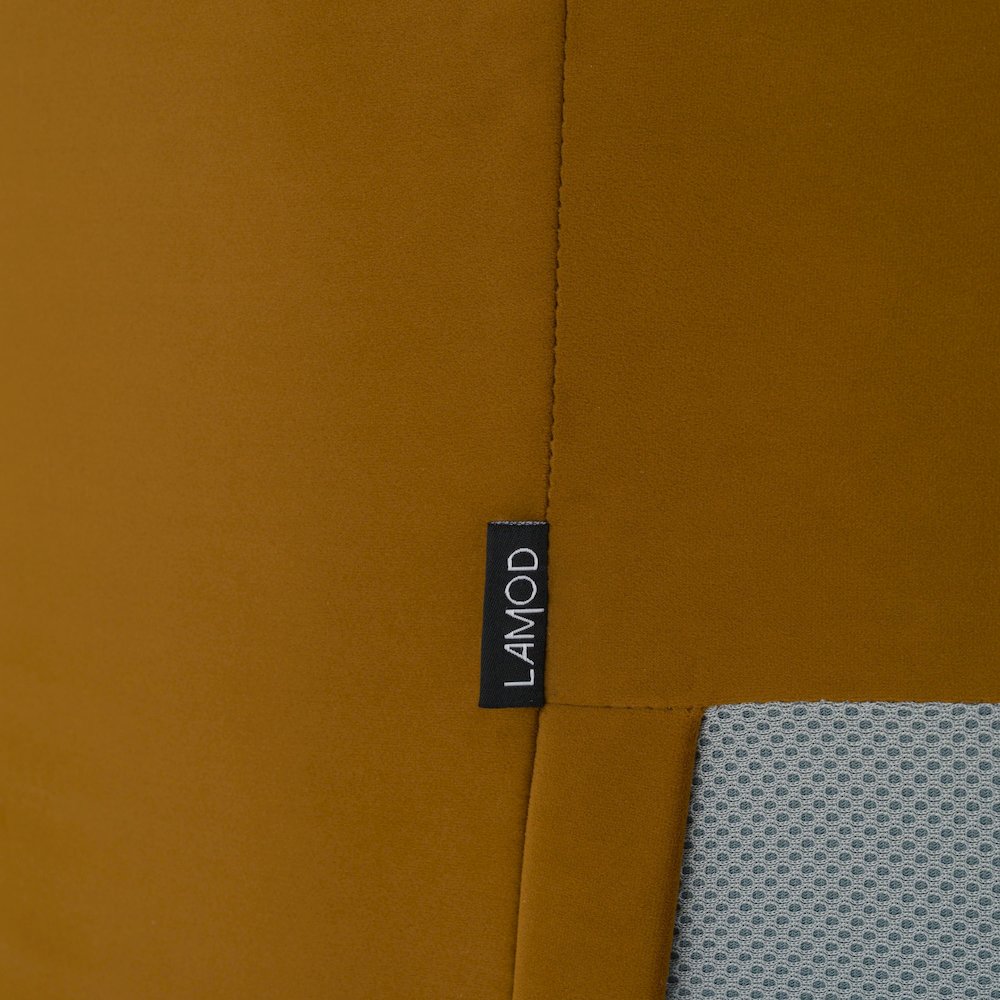 Lambert - Modern Burnt Orange Fabric Upholstered Eastern King Bed. Picture 5