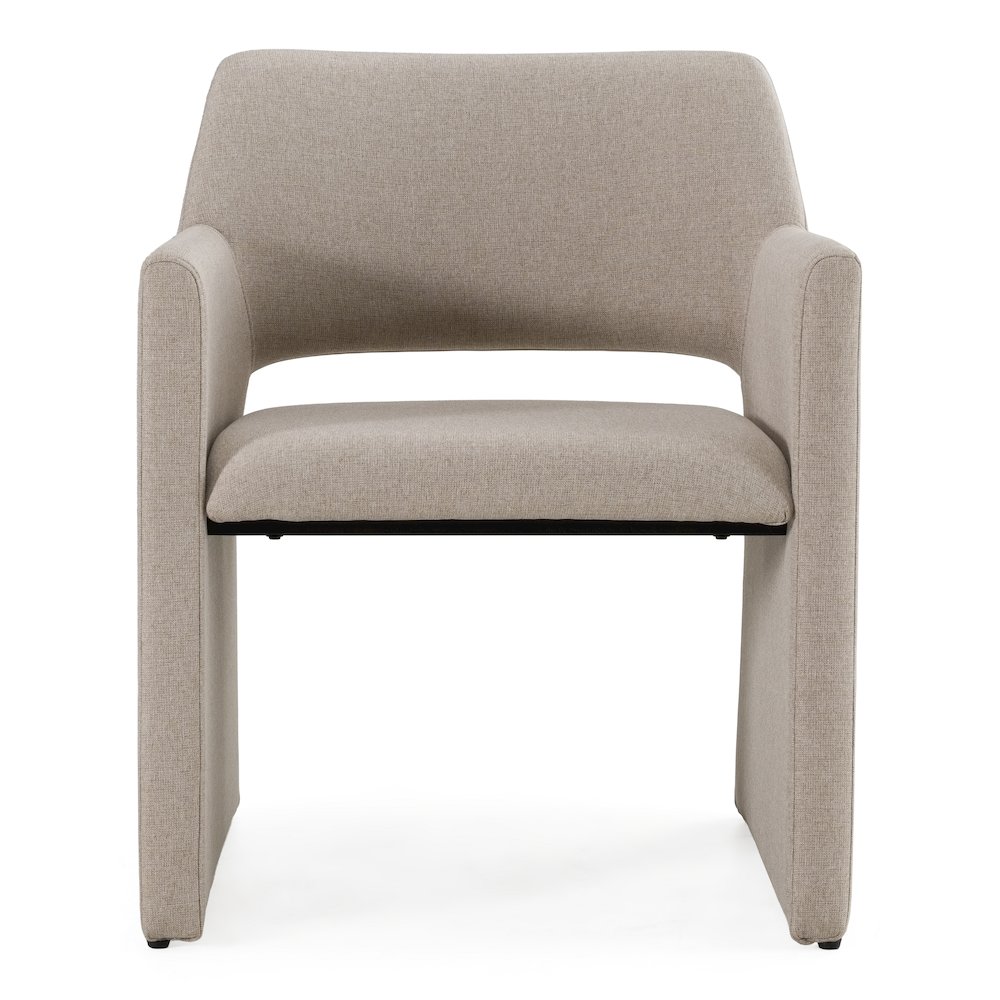 Lasara - Modern Beige Fabric Dining Chair. Picture 2