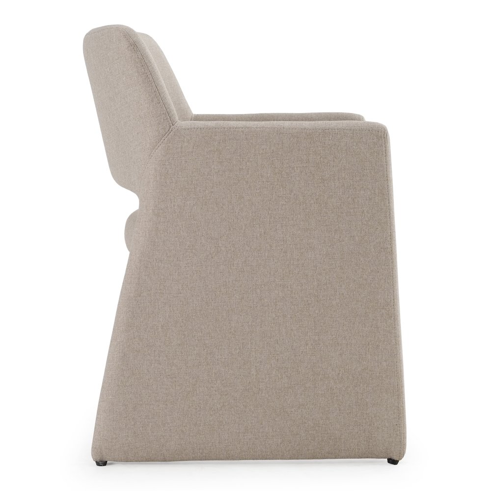 Lasara - Modern Beige Fabric Dining Chair. Picture 4