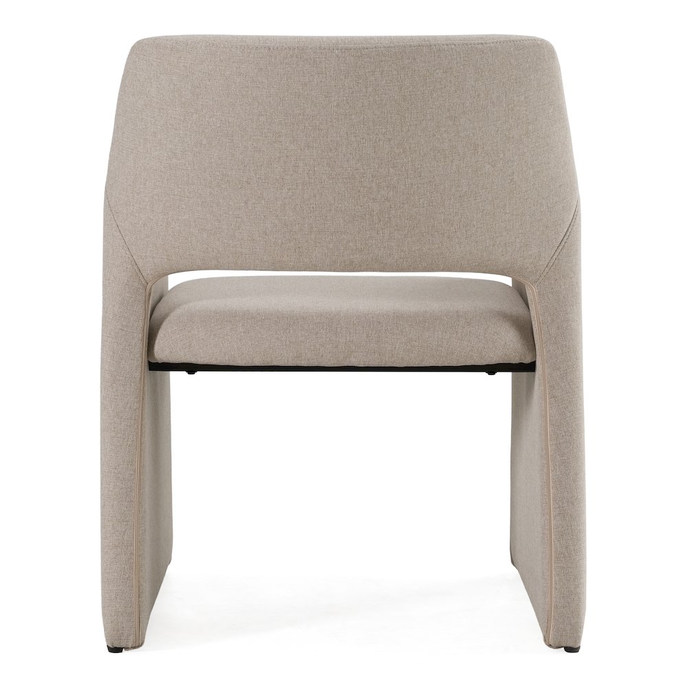 Lasara - Modern Beige Fabric Dining Chair. Picture 5