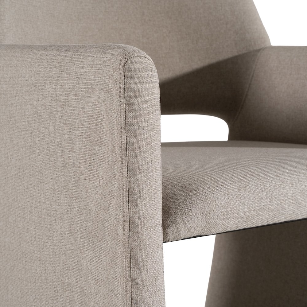 Lasara - Modern Beige Fabric Dining Chair. Picture 6