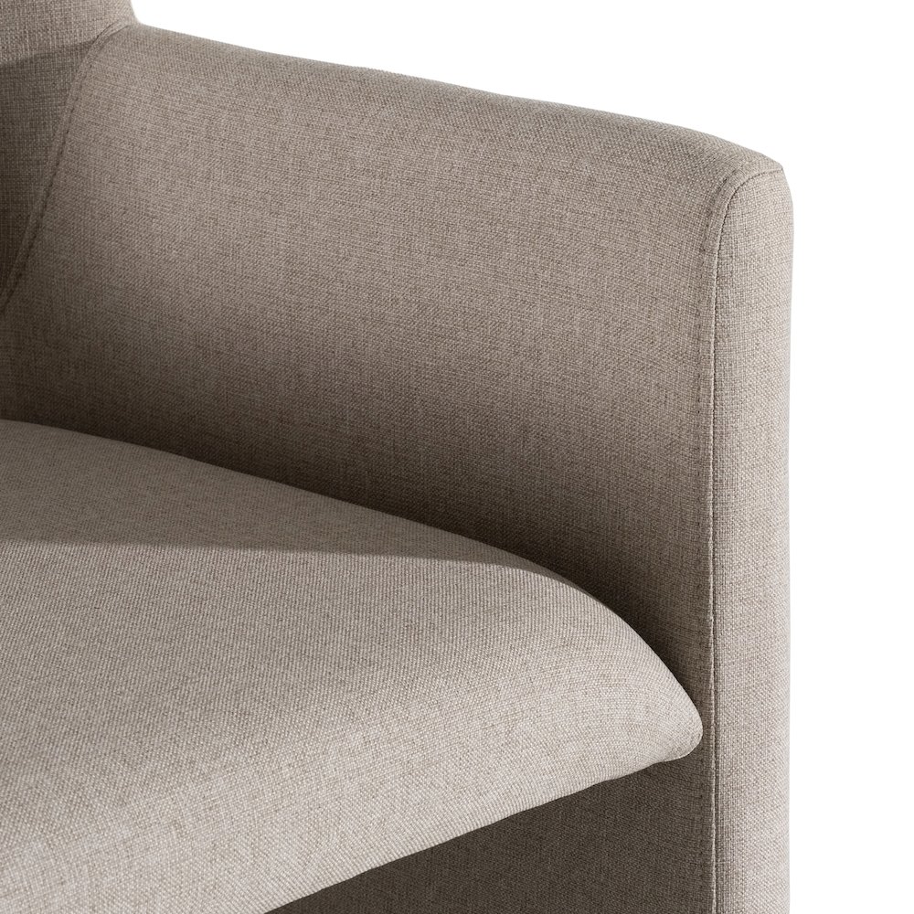 Lasara - Modern Beige Fabric Dining Chair. Picture 7