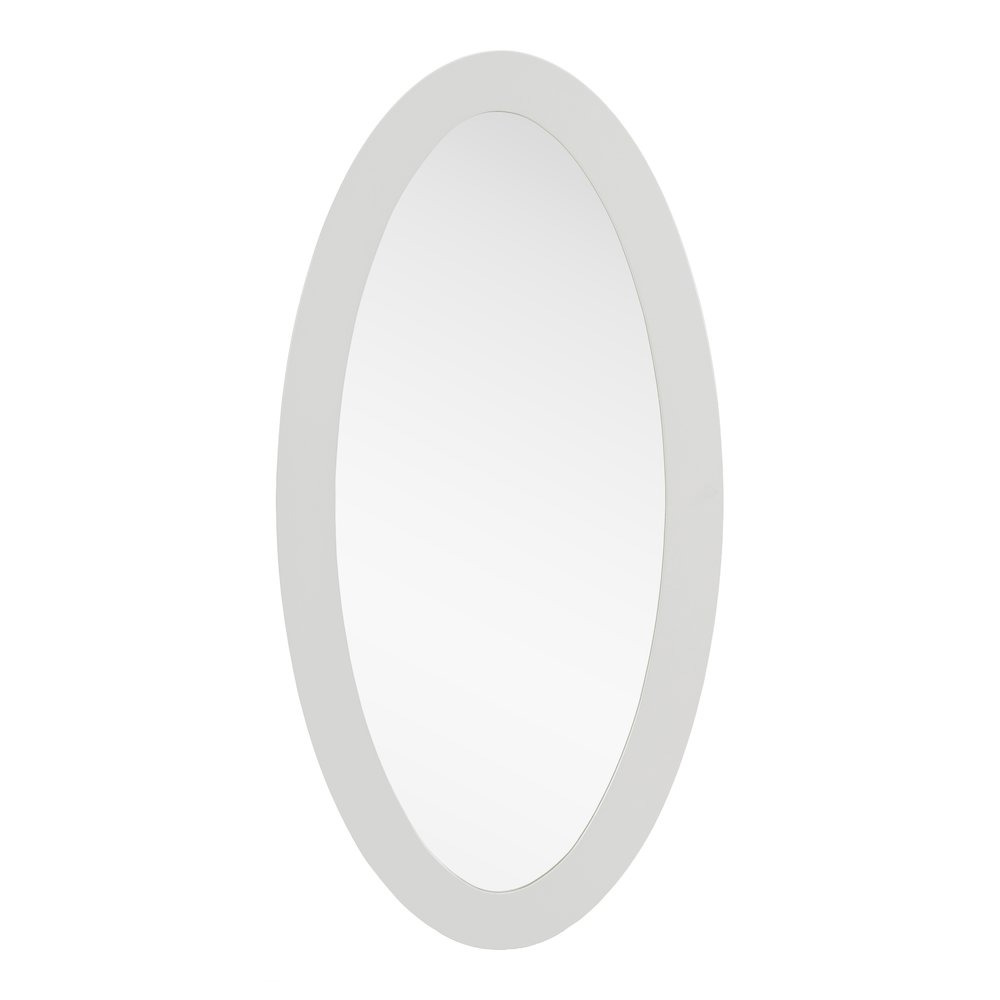 Legend - Modern White High Gloss Oval Mirror. Picture 1