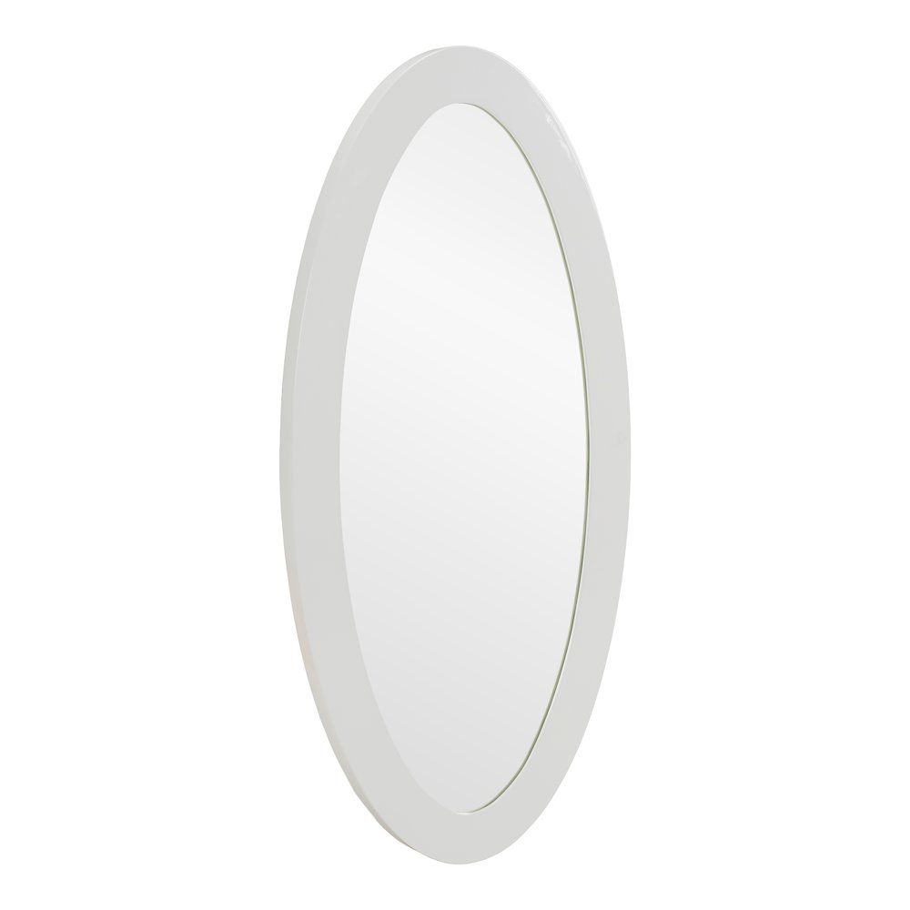 Legend - Modern White High Gloss Oval Mirror. Picture 2