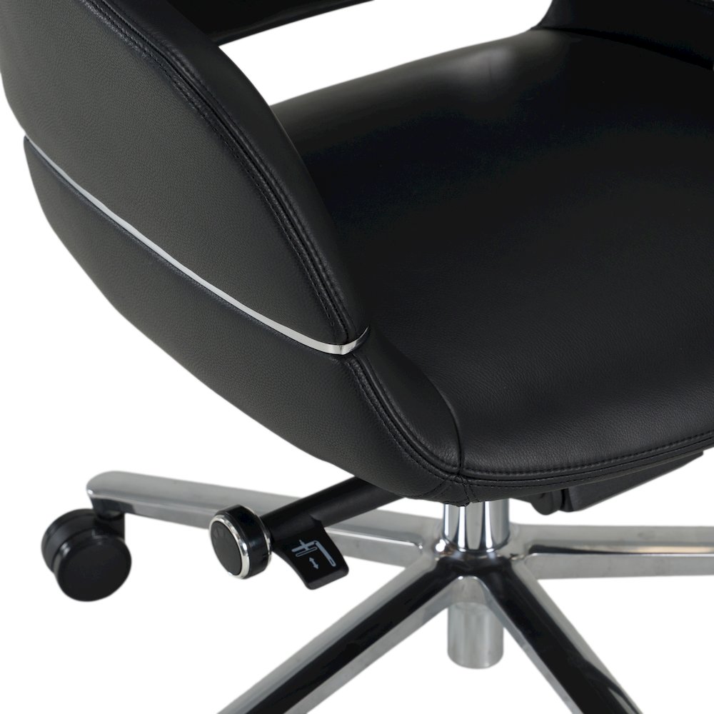 Liddell - Modern Black Leather Executive Office Chair. Picture 5