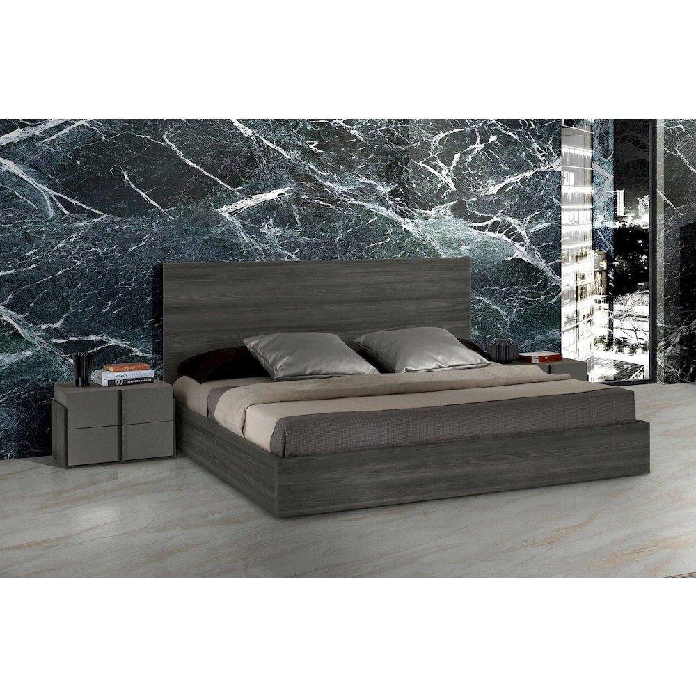 Nova Domus Lucia - Eastern King Modern Matte Grey and Elm Grey Bed. Picture 3