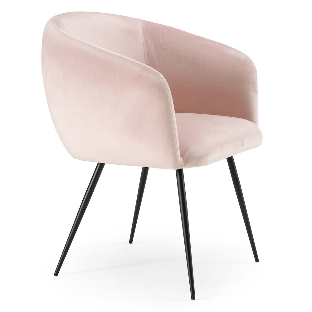 Luzerne - Modern Pink Velvet Dining Chair. Picture 1