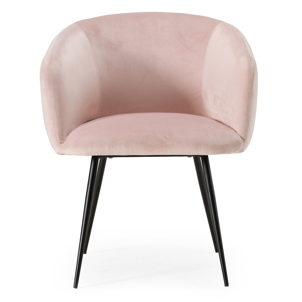 Luzerne - Modern Pink Velvet Dining Chair. Picture 2
