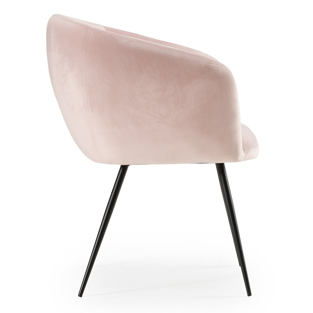 Luzerne - Modern Pink Velvet Dining Chair. Picture 3