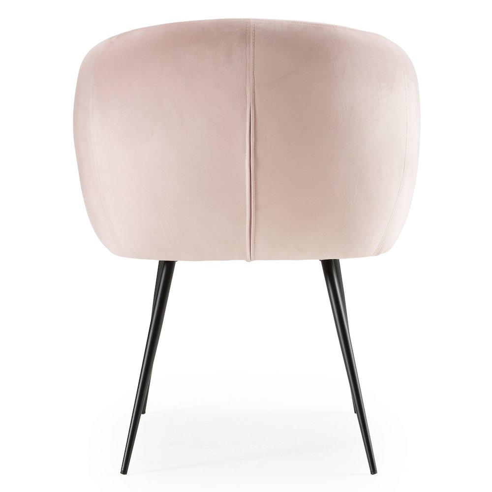 Luzerne - Modern Pink Velvet Dining Chair. Picture 4