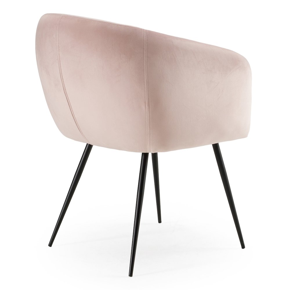 Luzerne - Modern Pink Velvet Dining Chair. Picture 7