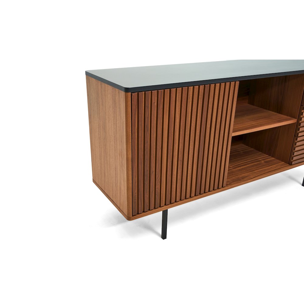Modrest Maggie - Modern Walnut and Grey Buffet. Picture 7