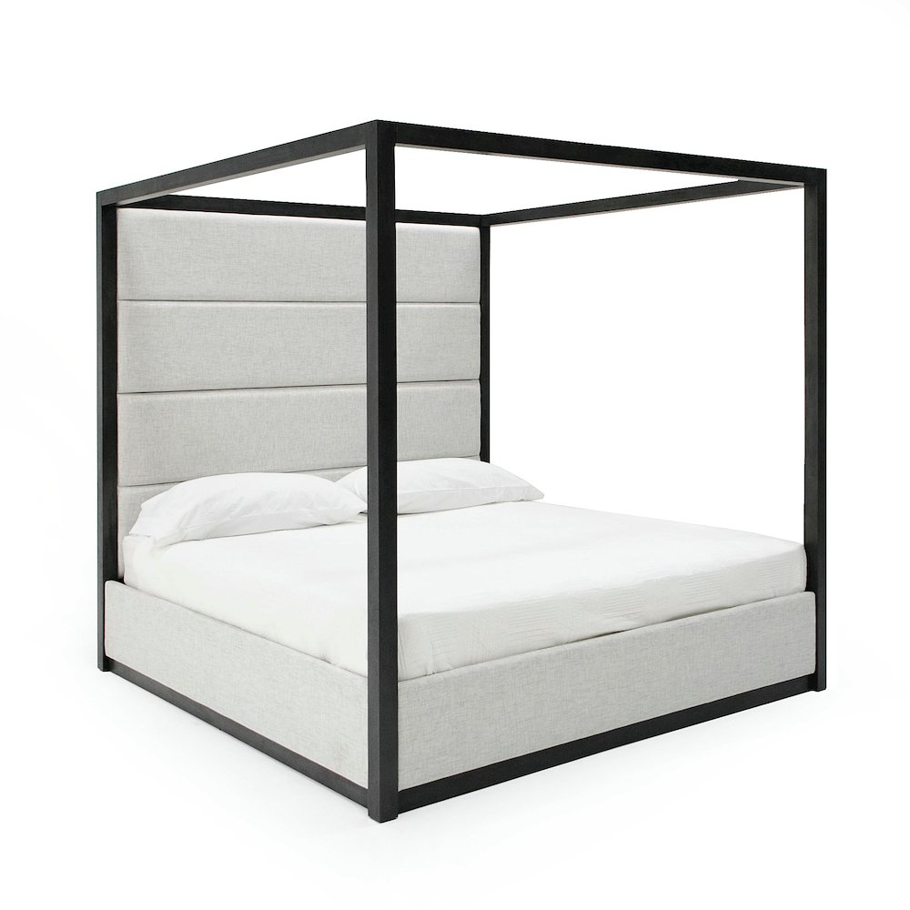 Modrest Manhattan- Contemporary Canopy Grey Queen Bedroom Set. Picture 5