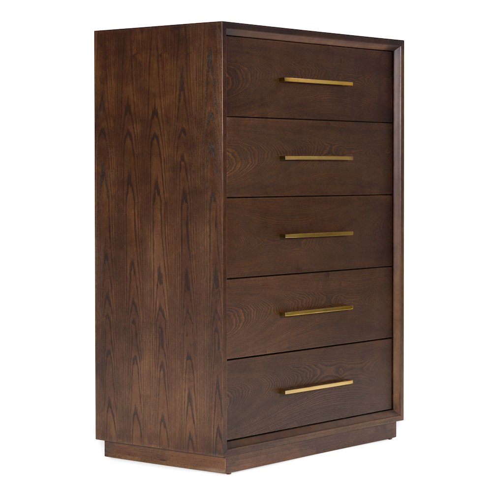 Modrest Manhattan - Contemporary Brown Oak and Gold Chest. Picture 7