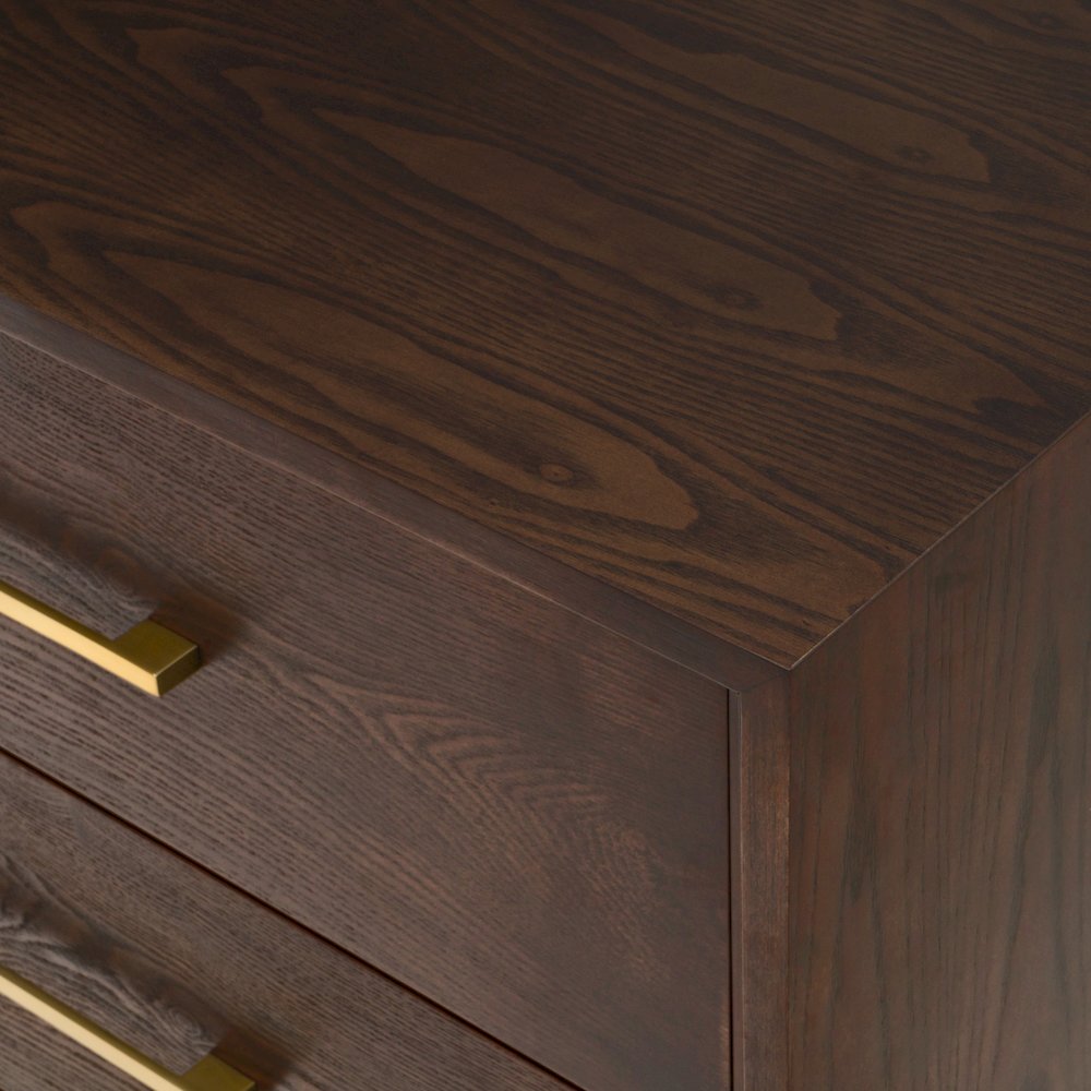 Modrest Manhattan - Contemporary Brown Oak and Gold Chest. Picture 11