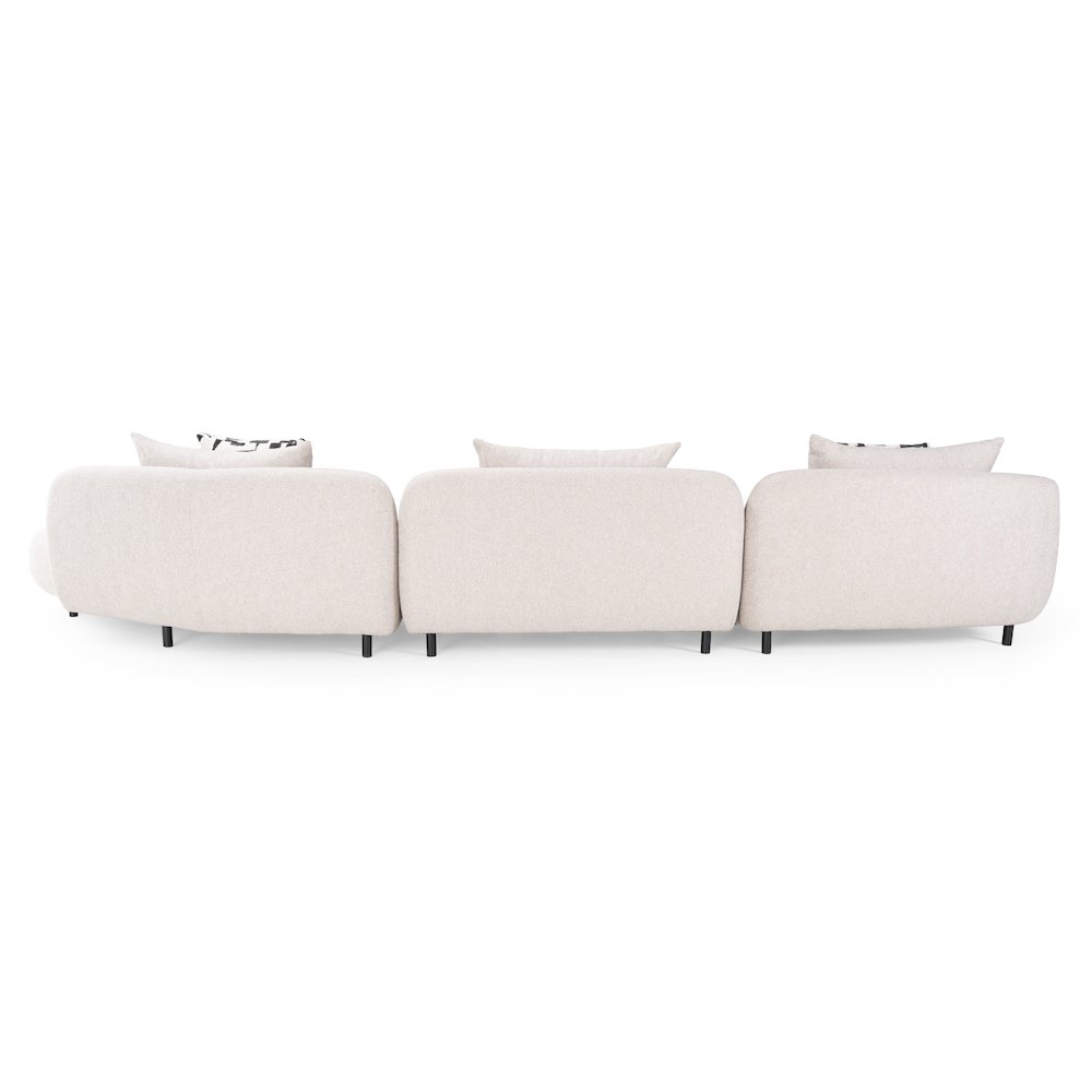 Divani Casa Marge - Contemporary Beige Sectional Sofa. Picture 7