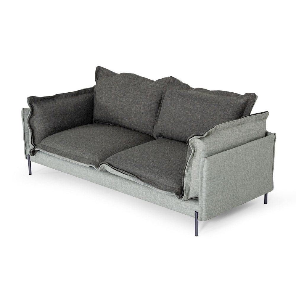 Divani Casa Mars - Modern Grey & Dark Grey Fabric Sofa. Picture 1