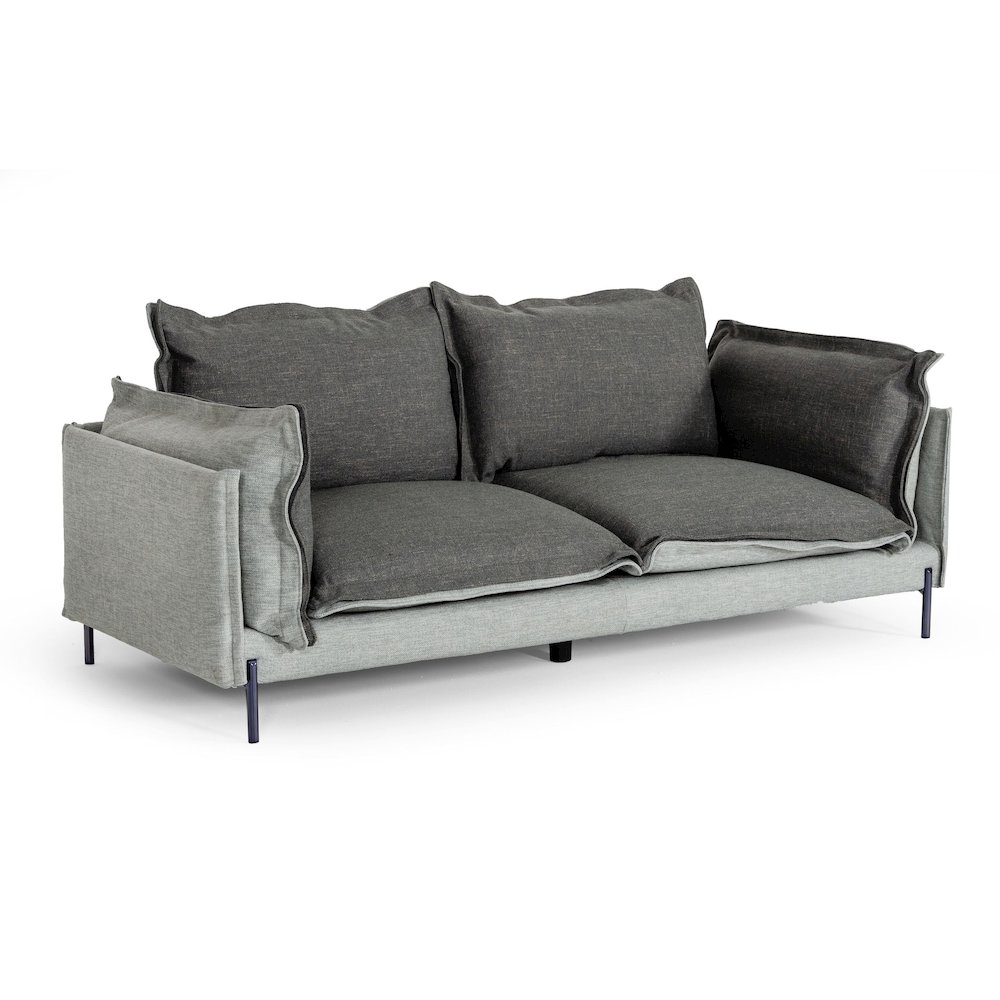 Divani Casa Mars - Modern Grey & Dark Grey Fabric Sofa. Picture 2