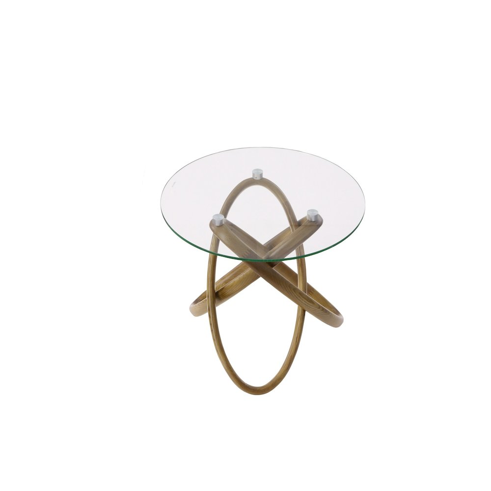 Modrest Mason - Modern Class + Walnut Side Table. Picture 6