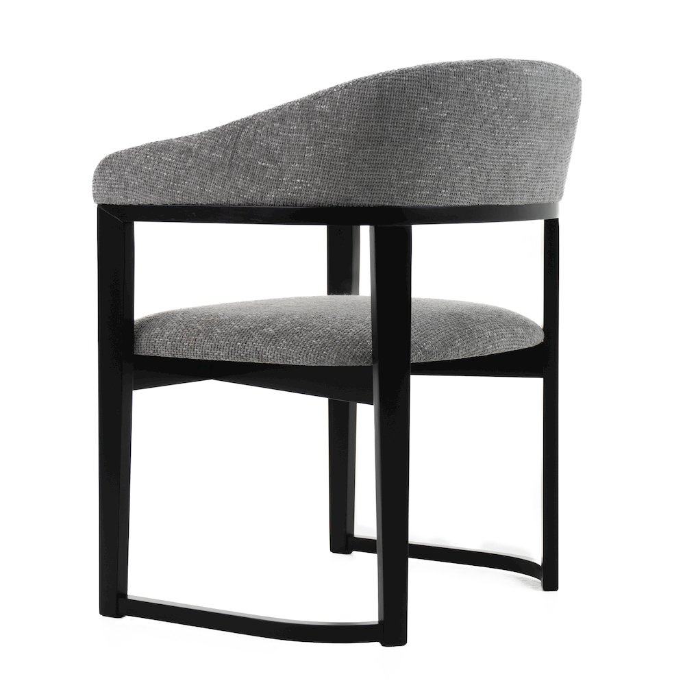Modrest Maury - Modern Grey Fabric + Black Dining Chair. Picture 4