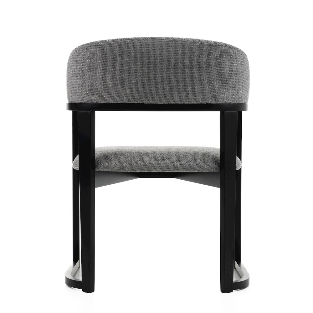 Modrest Maury - Modern Grey Fabric + Black Dining Chair. Picture 5