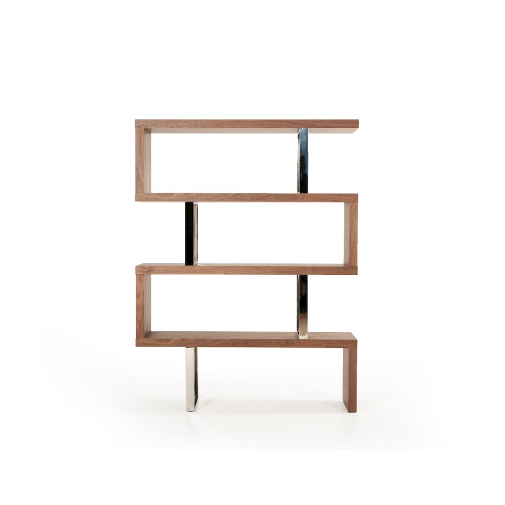Maze Modern Walnut Bookcase. Picture 4