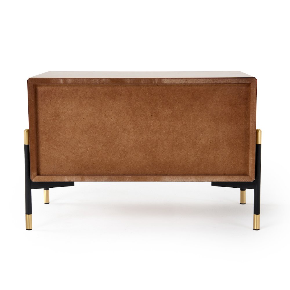 Nova Domus Metcalf - Mid-Century Walnut & Grey Nightstand. Picture 5