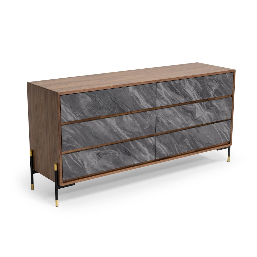 Nova Domus Metcalf - Mid-Century Walnut & Grey Dresser. Picture 2