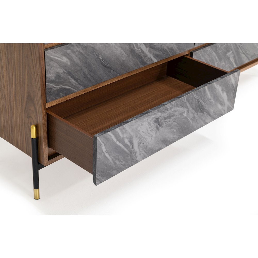 Nova Domus Metcalf - Mid-Century Walnut & Grey Dresser. Picture 3