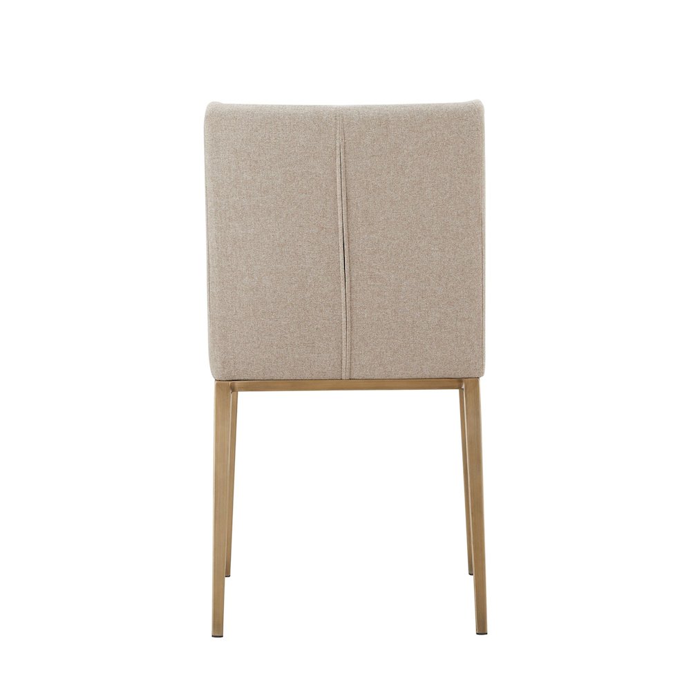 Modrest Mimi - Contemporary Beige + Brass Dining Chair (Set of 2). Picture 4
