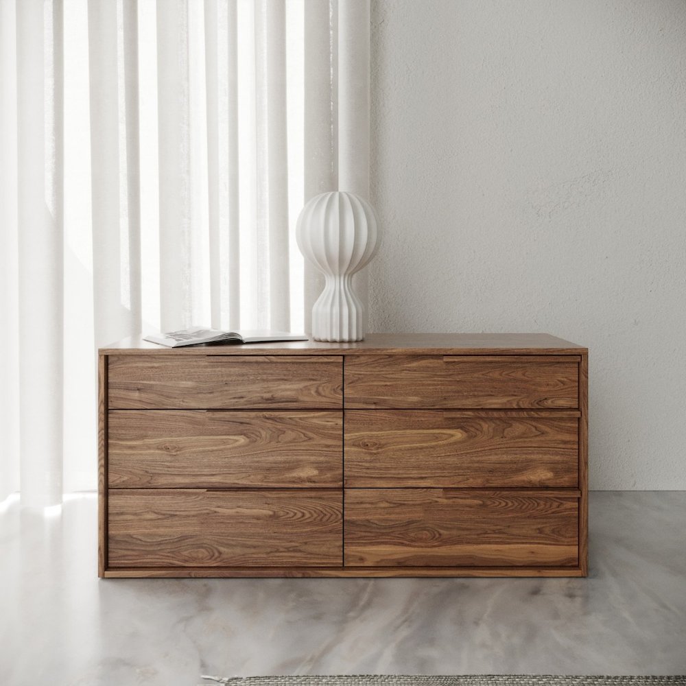 Modrest Amberlie - Modern Walnut Dresser. Picture 2