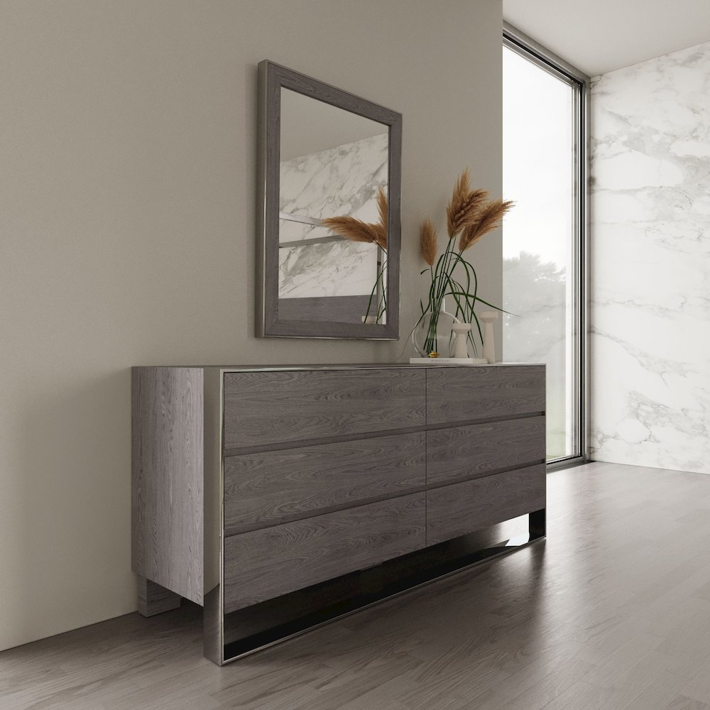 Modrest Arlene Modern Grey Elm Dresser. Picture 6