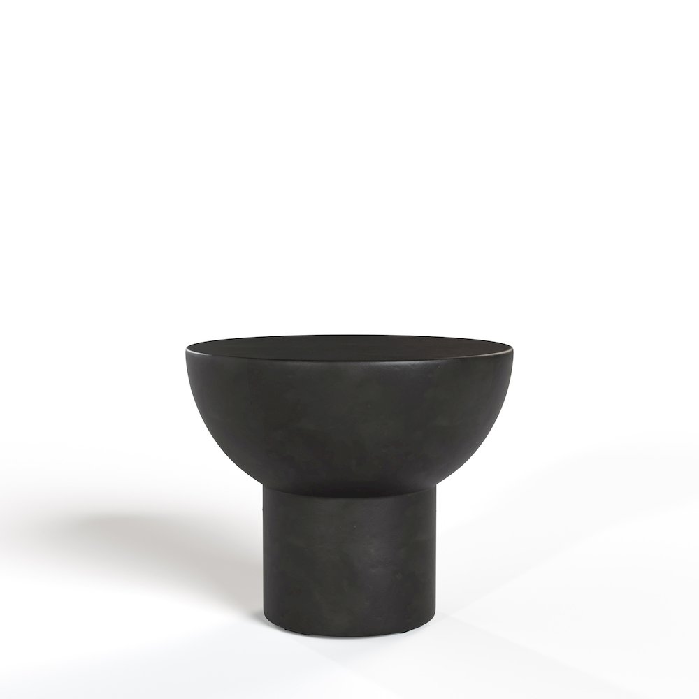 Modrest Fate - Modern Black Concrete End Table. Picture 2