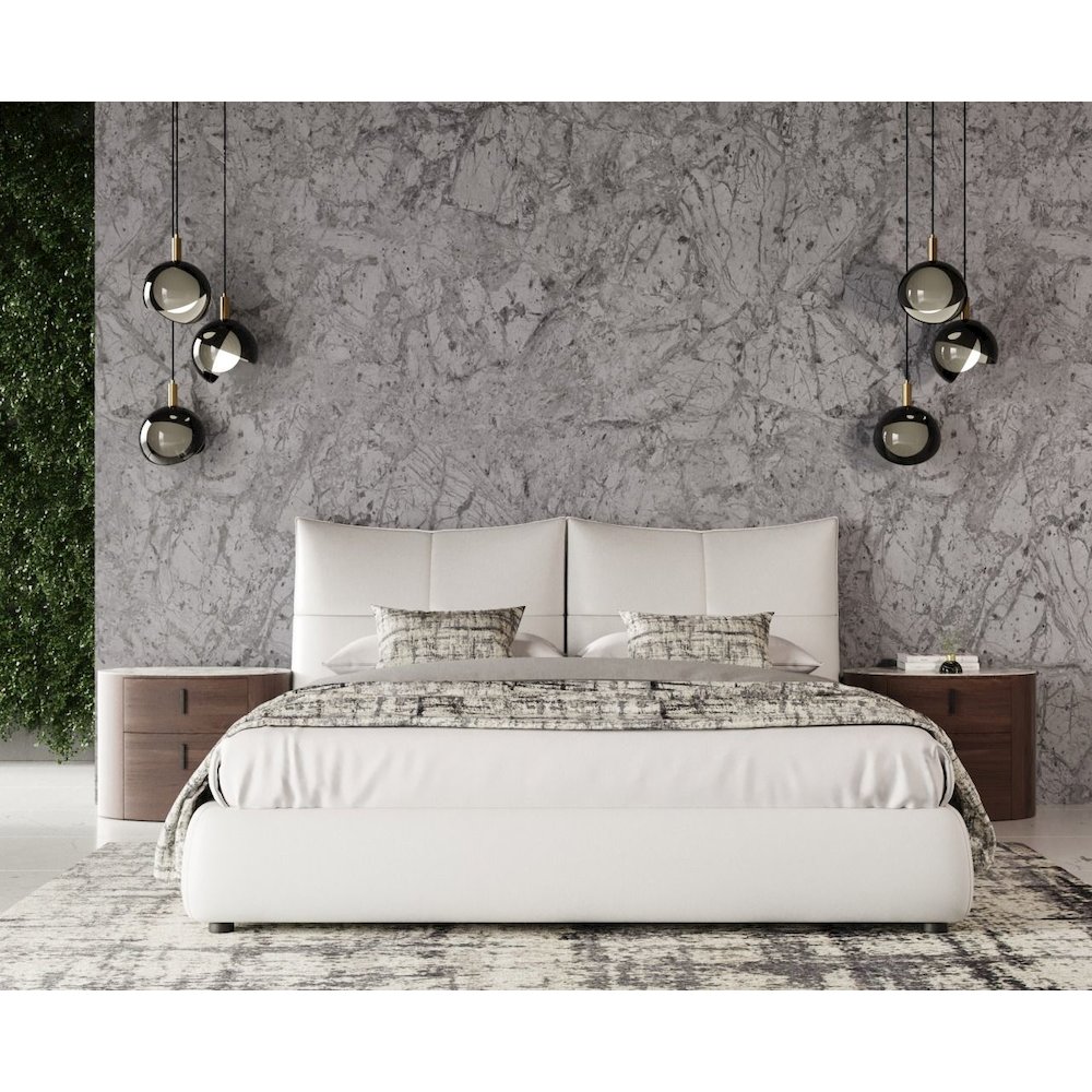 Modrest Patrick - Queen Modern White Bed. Picture 3