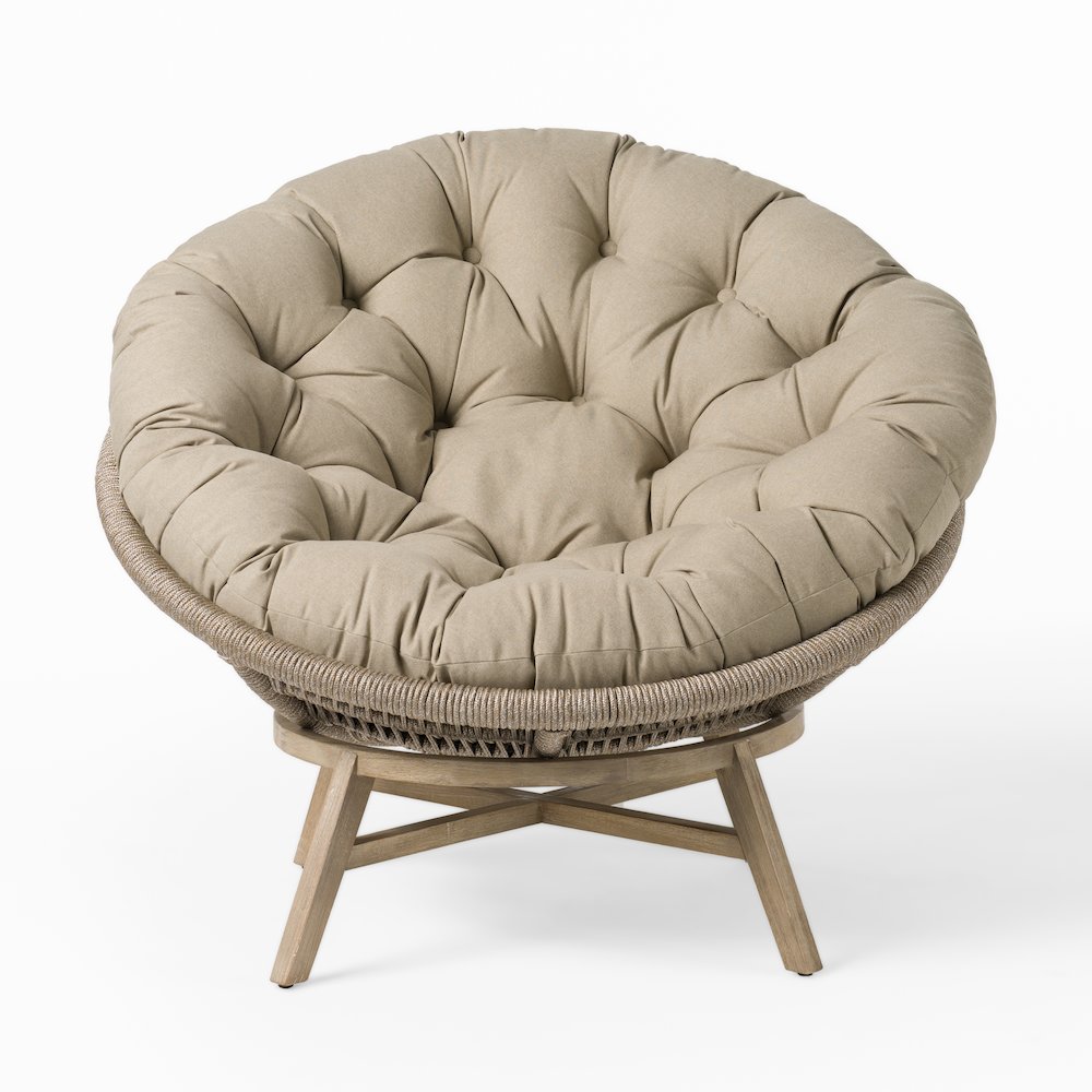 Renava Moon - Outdoor Beige Lounge Chair. Picture 1