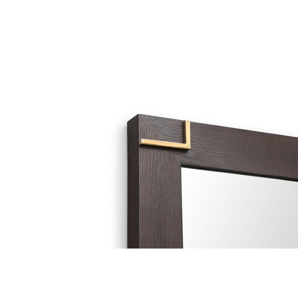 Modrest Moontide - Modern Smoked Ash & Gold Mirror. Picture 4