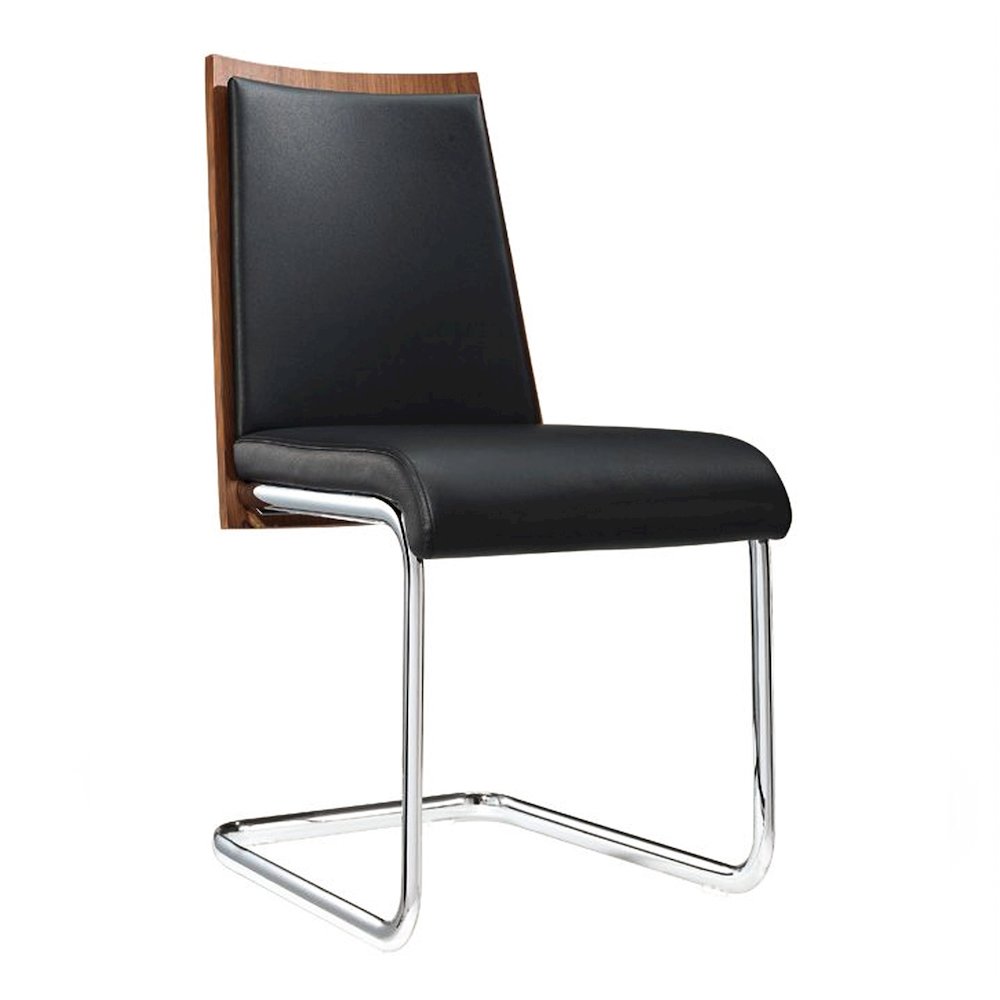 Morgan - Modern Black and Walnut Dining Chair (Set of 2). Picture 1