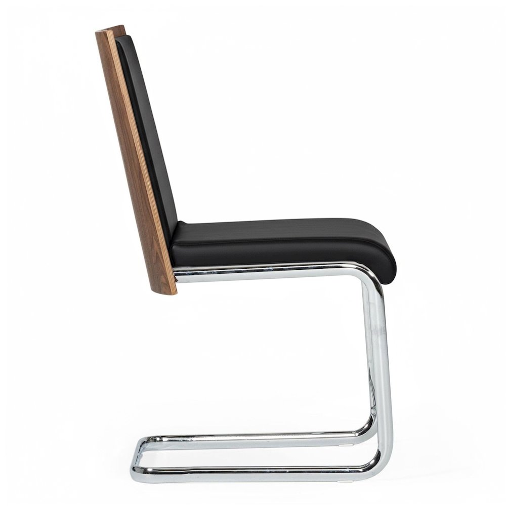 Morgan - Modern Black and Walnut Dining Chair (Set of 2). Picture 3