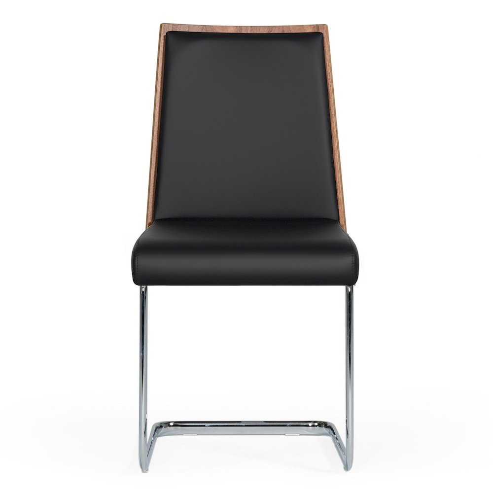Morgan - Modern Black and Walnut Dining Chair (Set of 2). Picture 2