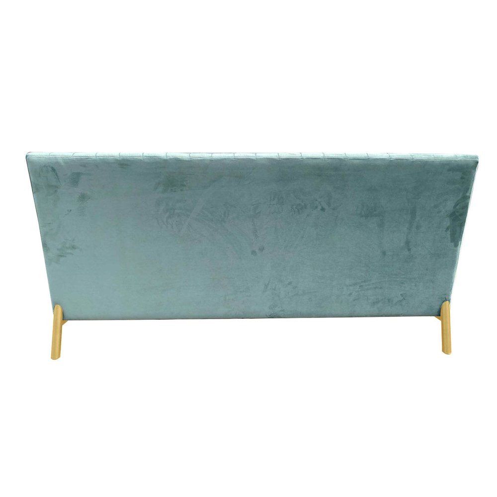 Divani Casa Mosko - Modern Light Green & Gold Fabric Sofa. Picture 4